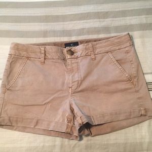 American Eagle Khaki Midi Shorts
